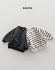 Little Foxx – Striped Henley Neck Sweatshirt