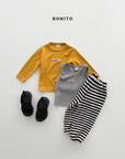 Little Foxx – Waffle Stripe Jogger Pants
