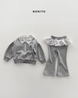 Little Foxx – Shirring Collar Zip-Up Set