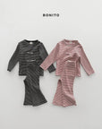 Little Foxx – Solid Stripe Slim Set