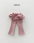 Little Foxx – Velour Frill Bootcut Pants