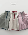 Little Foxx – Cotton Candy Color Contrast Half Zip-up