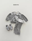 Little Foxx – Shirring Collar Zip-Up Set
