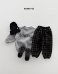Little Foxx – Check Fleeced Jogger Pants