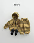 Little Foxx – Woori Striped Hooded Zip-up Set