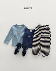Little Foxx – Waffle Stripe Jogger Pants