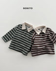 Little Foxx – Striped Choco Polo Tee
