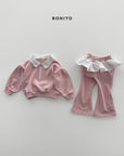 Little Foxx – Shirring Collar Zip-Up Set