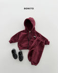 Little Foxx – Woori Striped Hooded Zip-up Set