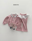 Little Foxx – Shirring Collar Zip-Up Set