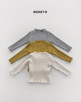 Little Foxx – King Rib Trim Mock Neck Tee