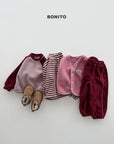 Little Foxx – Retro Loose Striped Mock Neck Tee