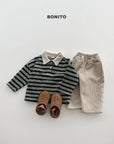 Little Foxx – Striped Choco Polo Tee