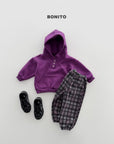 Little Foxx – Check Fleeced Jogger Pants