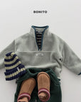 Little Foxx – Cotton Candy Color Contrast Half Zip-up