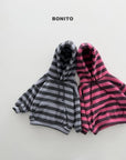 Little Foxx – Striped Fleeced Hood Tee