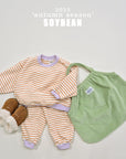 Pointed Stripe Top Bottom Set