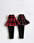 Check Skirt Leggings