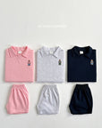Embroidery Collar Short Sleeve Set