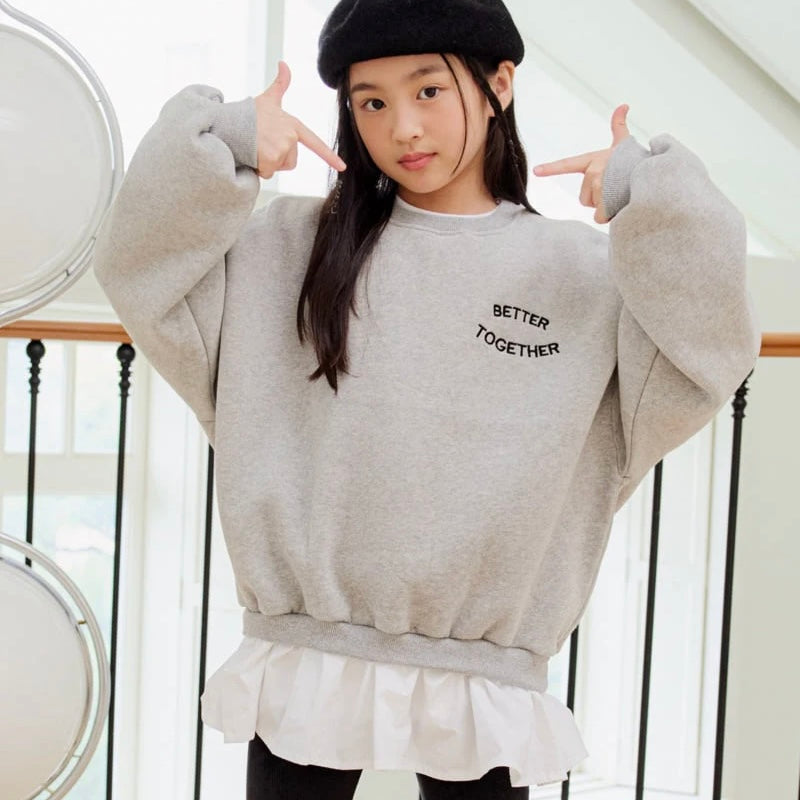 Embroidered Check Fleece Sweatshirt