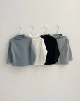 Peach Warm Mock Neck Tee