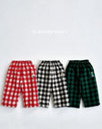 Check Bear Embroidery Pants
