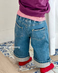 Little Foxx – Wide Denim Straight Pants
