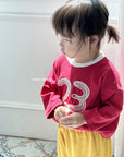Little Foxx – 23 Embroidered Color-Block Tee
