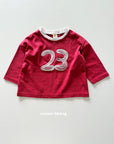 Little Foxx – 23 Embroidered Color-Block Tee