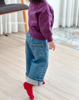 Little Foxx – Wide Denim Straight Pants