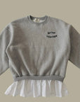 Embroidered Check Fleece Sweatshirt