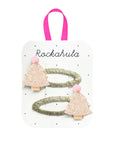 Frosted Shimmer Xmas Tree Clips