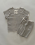 Stripe Waffle Set – Zweiteiler aus Waffelstrick im Streifenlook