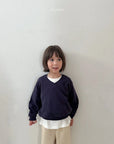 Teddy V-Neck Sweatshirt