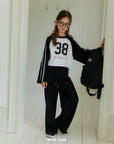 Little Foxx – Lace Raglan Crop Tee