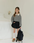 Little Foxx – Little Stripe Collar Tee