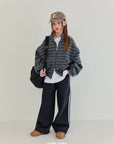 Little Foxx – Double Fleece Striped Zip-up