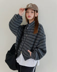 Little Foxx – Double Fleece Striped Zip-up
