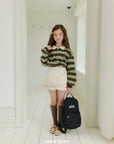 Little Foxx – Autumn Stripe Collar Tee