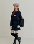 Little Foxx – Woolen Check Pleated Skirt Pants