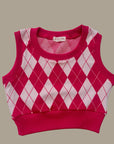 Little Foxx – Argyle Crop Vest