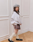 Little Foxx – Velour Woolen Check Shorts