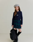 Little Foxx – Woolen Check Pleated Skirt Pants