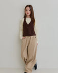 Little Foxx – Mongsil Peach Halter Cardigan Tee
