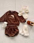Croissant Velour Sweatshirt (Bebe)