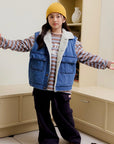 Teddy Button Denim Vest