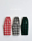 Check Bear Embroidery Pants