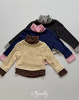 Little Foxx – Brush Color Block Mock Neck Tee