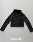 Little Foxx – Velvet Mesh Half Turtleneck Tee