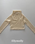 Little Foxx – Velvet Mesh Half Turtleneck Tee